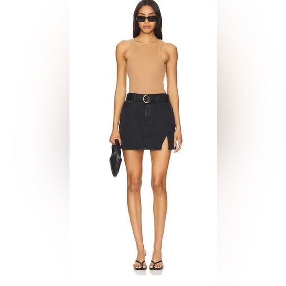 Pistola Black Denim Mini Skirt | Rhea Voltaire Wash | Size 28 - Picture 1 of 9